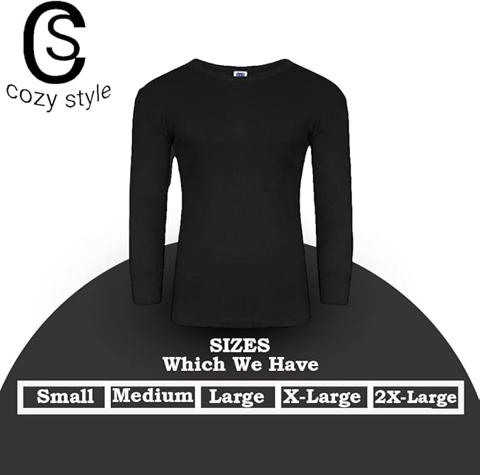 CS-Cozy Style 2 Pack Men’s Thermal Long Sleeve Tops T-Shirt